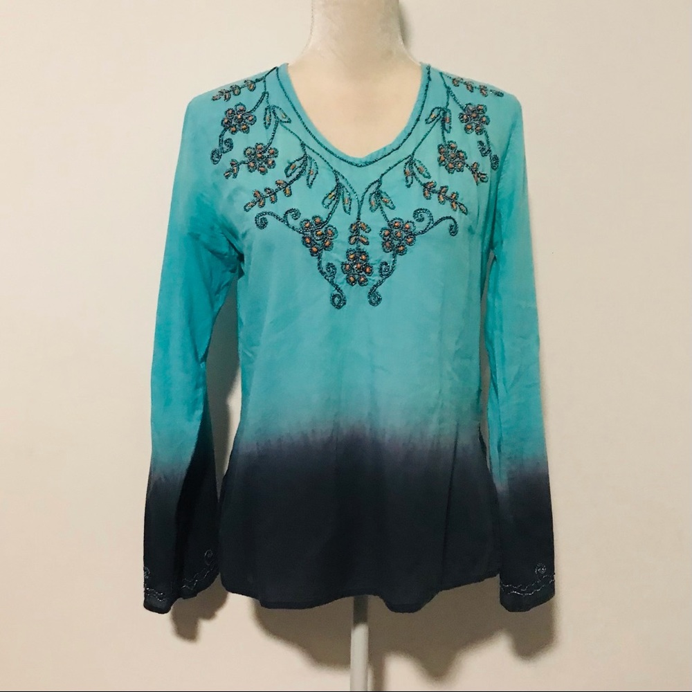 Blue Cejon Top